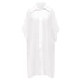 thumbnail image 5 of Plus Size Swim Suit Coverup for Women 3/4 Sleeve Beachwear Bikini Coverups Button Down Oversized Cover Up Shirt White, One Size, 5 of 5
