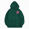 thumbnail image 6 of Towmus Cute Pink Flower Hoodie for Woman Preppy Sweatshirts Trendy Puff Print Letter Graphic Hoodies Casual Pullover Tops, 6 of 8