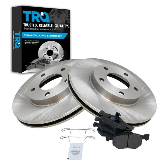 TRQ Front Brake Pad & Rotor Kit Brake Pads Brake Rotor Semi-Metallic Fits Select 2001-2007 Ford Escape 2001-2004 Mazda Tribute 2005-2007 Mercury Mariner