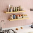 thumbnail image 5 of 2pcs 22in Bookshelves, Floating Shelves For Wall, Shelves Wall Mounted Shelf With Invisible Bracket For Bathroom, Living Room, Bedroom, Kitchen, Office Decor, Room Decor, Home Decor, 5 of 5