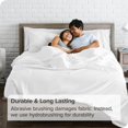 thumbnail image 5 of Twin/Twin Extra Long Flat Sheet - Premium 1800 Ultra-Soft Top Sheet - Hotel Luxury - Double Brushed - Easy Care - 2 Twin/Twin XL Flat Sheets Only (Twin/Twin XL - 2 Pack, White), 5 of 6