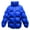 Blue, variant on Women's 3D Woven Quilted Puffer Jacket – Warm Polyester Pullover Coat with Round Neck, Stylish Winter Spring Outerwear for Casual Outings, Date Nights, and Weekend Getaways