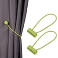 thumbnail image 4 of Magnetic Curtain Tiebacks Curtain Clips Rope Rear Curtain Holders Buckles Curtain Binder Curtain Holders for Home Decoration Cafe Office 2 Pieces Green, 4 of 7