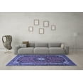 thumbnail image 3 of Ahgly Company Machine Washable Indoor Rectangle Medallion Blue Traditional Area Rugs, 2' x 3', 3 of 4