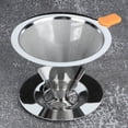 thumbnail image 2 of Coffee Basket Filtering Machine, 304 Stainless Steel Paperless Coffee Maker Filter, Reusable For Home Cafe Kitchen, 2 of 8