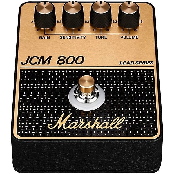 Marshall JCM800 Gain and Distortion Effects Pedal Black and Gold