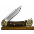 thumbnail image 3 of Buck 110 Wooden Whitetail Buck Scrolled Bolster Stainless Folding Hunter Knives  Cuchillo, 3 of 4
