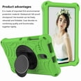 thumbnail image 3 of Dteck Case For Samsung Galaxy Tab A 8.0 T387 T385 T380,Tab E T377,Tab 4 T330,Shockproof Tablet EVA Cover with Shoulder Strap and Hand Strap, Green, 3 of 6