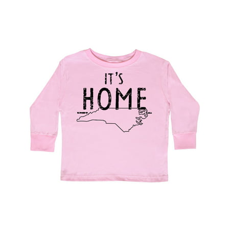 

Inktastic It s Home- State of North Carolina Outline Distressed Text Gift Toddler Boy or Toddler Girl Long Sleeve T-Shirt