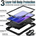 thumbnail image 6 of Samsung Galaxy Tab A7 10.4 Inch Case 2020/2022 SM-T500/T505/T507 with Screen Protector | Full Body Shockproof Cover with Pen Holder Stand Hand Shoulder Strap Stylus Pen, 6 of 7