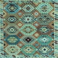 thumbnail image 1 of Ahgly Company Indoor Square Oriental Light Blue Modern Area Rugs, 5' Square, 1 of 4