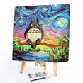 thumbnail image 1 of Cuadros Decorativos Cielo estrellado Totoro pintura al óleo por número Kit DIY pintura acrílica sobre lienzo imagen Wdftyju embutido en tela, 1 of 9