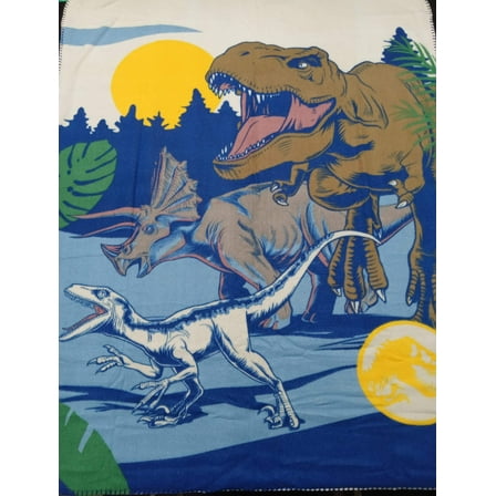 Jurassic World T-Rex Super Soft Fleece Throw 40"x50" Kids Blanket