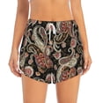 thumbnail image 2 of Gukieu Paisley6 Print Women's Sports Shorts with Drawstring Elastic Waistband for Running, Yoga, Fitness-XX-Large, 2 of 7