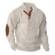 thumbnail image 4 of Sudadera de pana de manga larga con botones y cuello alto para hombre Navy Blue XXXL, 4 of 4