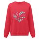 thumbnail image 2 of Gibobby Sudadera Mujer Moda Sudadera con gráfico de cinta de corazón y cuello redondo de manga larga informal a la moda de otoño e invierno para mujer (Rojo, M), 2 of 4
