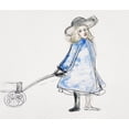 thumbnail image 2 of Demuth, Charles 17x15 White Modern Wood Framed Museum Art Print Titled - Girl Pulling Wagon, 2 of 4