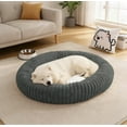 thumbnail image 4 of Orthopedic Donut Dog Bed with Removable Cover, Calming Round Pet Bed for Medium Dogs with Anti- Bottom, Washable Fur Cat Bed for Anxious Pets and Puppies, 4 of 4