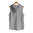 thumbnail image 4 of Men's Hooded Linen Blend Vest Shirt Sleeveless Loose Casual Button Down Hoodie With Drawstring Solid Color Tops Lightweight Breathable Summer Beach Fishing Outdoor Tank Top Blouse, 4 of 8