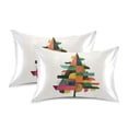 thumbnail image 2 of Iauyy 20x40in Silk-Smooth Satin Pillowcase, Gentle on Hair and Skin, Luxuriously Soft Pillowcase with Envelope Closure, Wrinkle Fade Simple Shaped Christmas Tree, 2 of 9