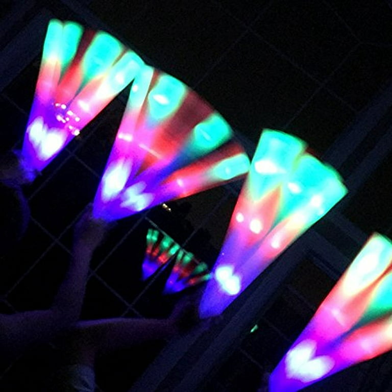 50- 1000 PCS Foam Light up Sticks Led Glow Stick Wand Flashing Party Rave  Batons