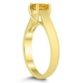 thumbnail image 2 of SZUL Women's Round 6MM Citrine Cathedral Solitaire Ring in 10K Yellow Gold, 2 of 4