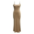 thumbnail image 2 of Liacowi Women Sexy Long Dress Spaghetti Strap Low Cut  Cami Dress Bodycon Summer Beach Party Formal Sundress, 2 of 6