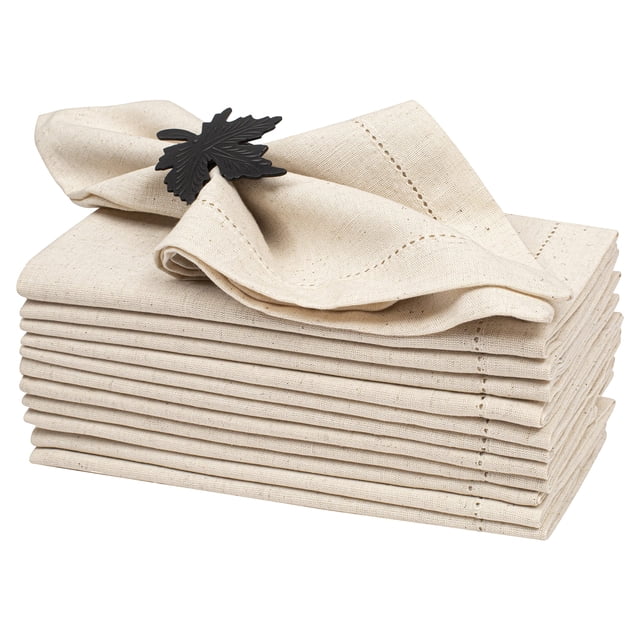 Servilletas Light & Pro Flax Linen, 18 x 18 cm, juego de 12