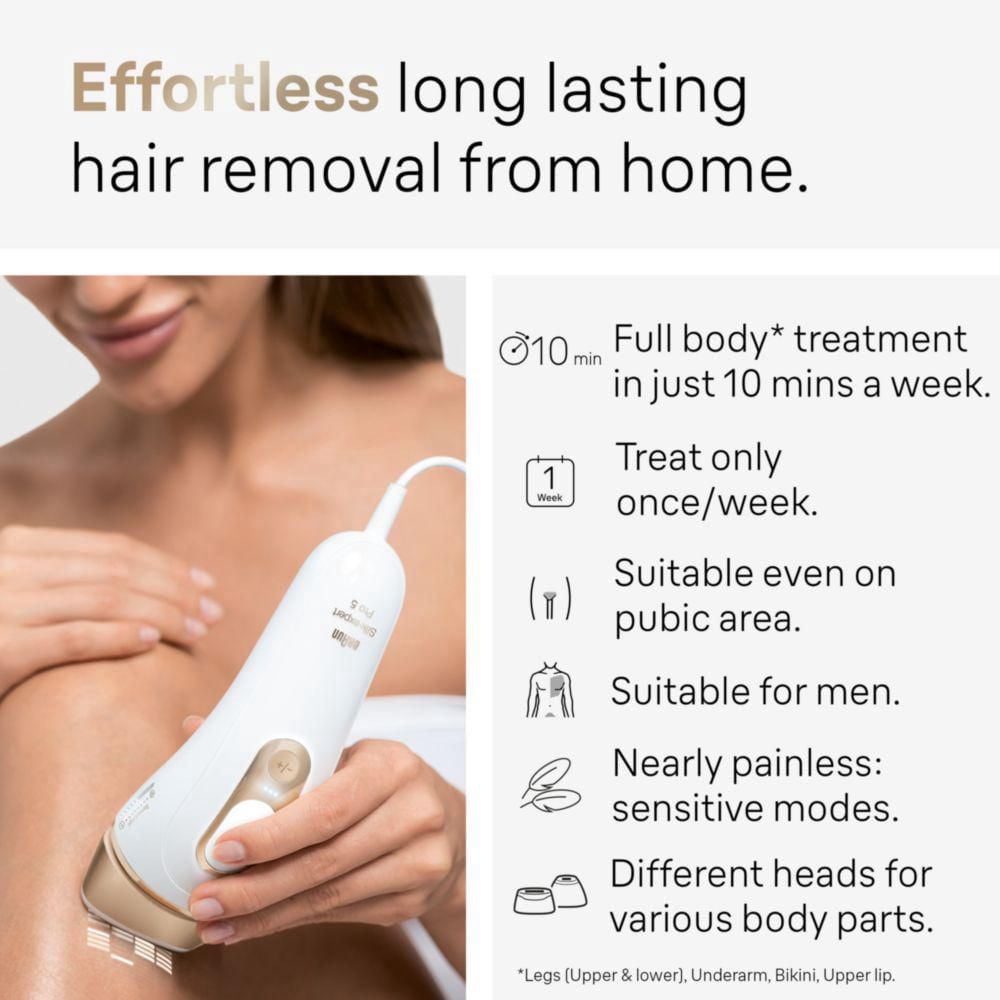 Braun IPL Silk-Expert Pro 5 Laser Hair Removal at Home, Permanent