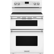 Best Double Oven Ranges - KitchenAid KFED500EWH 30 inch 5 Burner Electric Double Review 