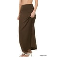 thumbnail image 2 of Zenana Women & Plus Basic Relaxed Foldable High Waist Draped Maxi Skirts, 2 of 2