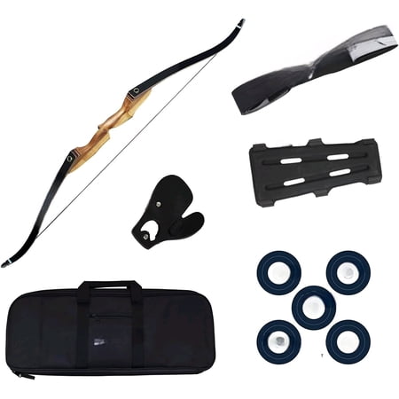 Courage Hunting Takedown Recurve Archery Bow Package (Brown 60 Right Handed - Draw with The Right Hand 60 Pounds)