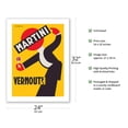 thumbnail image 2 of Martini Vermouth Liquor - Martini & Rossi - Vintage Advertising Poster by Giuseppe Riccobaldi c.1930 - Fine Art Matte Paper Print (Unframed) 24x32in, 2 of 4