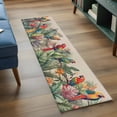 thumbnail image 3 of 2'x6' Rug Runners for Hallways Kitchen, Summer Botanical Non Slip Entryway Beside Floor Carpet Runner, Rustic Tropical Plants Birds Washable Laundry Room Bedroom Throw Rugs Mat for Family Pet, 3 of 8