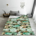 thumbnail image 5 of Rateoe Colorful Hawaii Palms Print Fuzzy Fleece Throw Blanket Extra Large,Super Soft,Fluffy and Warm Blankets for Couch,Bed,All Season Use (40"x30"), 5 of 8