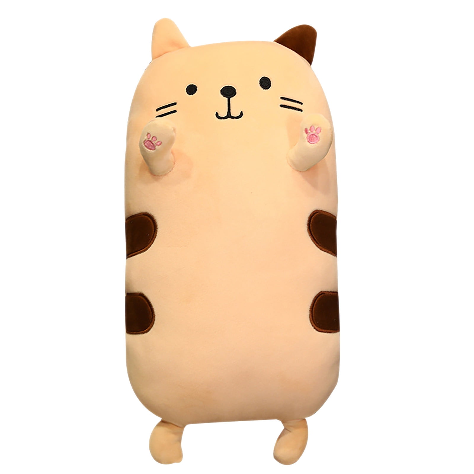 Long Cotton Cute Cat Doll Plush Toy Soft Stuffed Sleeping Pillow 50CM Comfort Brown 