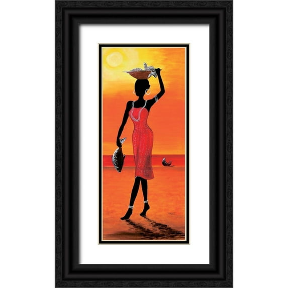Dahlke, Izabella 13x24 Black Ornate Wood Framed with Double Matting Museum Art Print Titled - Fishers Wife