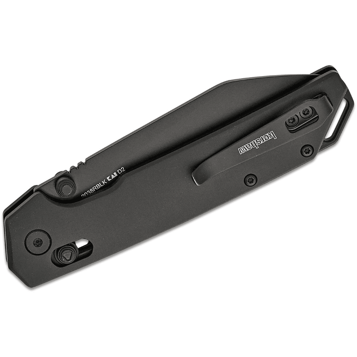 Kershaw Iridium Reverse Tanto Manual DuraLock Reverse Tanto Blade EDC Folding Pocket Knife with Black Blade - Black