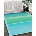 thumbnail image 3 of Ahgly Company Machine Washable Indoor Square Transitional Dark Turquoise Green Area Rugs, 8' Square, 3 of 7