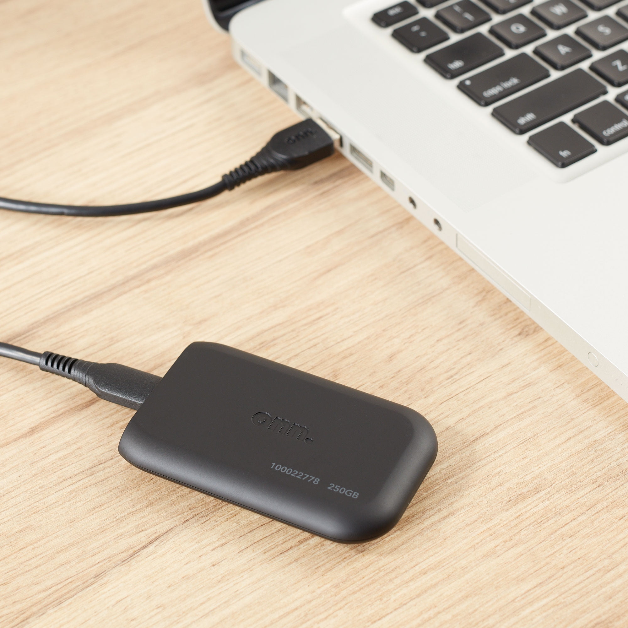onn. Portable Solid State Drive, 250 GB