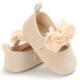 thumbnail image 4 of Otqutp Little Kid Comfortable&nbsp;Sneakers Children Baby Casual Shoes Floor Sports Shoes Flat Soles Lightweight Soft Solid Color Hook Loop Flowers, 4 of 7