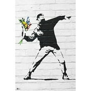 Flower Bomber by Banksy (Reproduction) 24"x36" Art Print Poster
