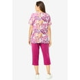 thumbnail image 2 of Woman Within Plus Size 2-Piece Tunic And Capri Set, 2 of 4