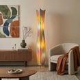 thumbnail image 3 of Eangee Home Design Flowerbud Giant Floor Lamp, Shade Made Of Cocoa Leaves, 13x13x72 Inches, 3 of 9
