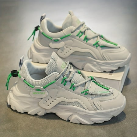 

SHENZHYIXINC Comfy Men‘s Outdoor Chunky Sneakers with Trendy Old School Style Soft Non Slip Sole for Men‘s Activities Men‘s Footwear