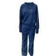 thumbnail image 4 of MSJUHEG Long Sleeve Workout Set,Jumpsuits for Women,Matching Sweat Sets for Women,Tracksuit for Women,Two Piece Outfits Sweatsuit Set Wide Leg Set,Wide Leg Jumpsuits for Women Blue S, 4 of 4