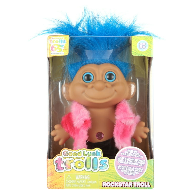 Good Luck Troll Collectible Kids Doll, Plastic, Multicolor, 4.2