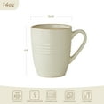 thumbnail image 3 of Famiware Jupiter 4-Piece Stoneware Coffee Mug Sets, Dishwasher Safe and Microwave Safe, Vanilla White, 3 of 5