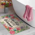 thumbnail image 6 of Live Life in Full Bloom Decorative Front Door Mat, Spring Summer Colorful Floral Flower Doormat Indoor Outdoor Non-Slip Entryway Rug, Watercolor Rose Tulip Home Kitchen Decoration 17x30 Inch, 6 of 6