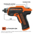 thumbnail image 3 of BLACK+DECKER 4V MAX* Cordless Screwdriver with Bit Storage (BDCS50C), 3 of 16